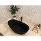 Castello Usa Manhattan 59" Solid Surface Freestanding Bathtub in Black CB-GM-8016s-B - alternate 5